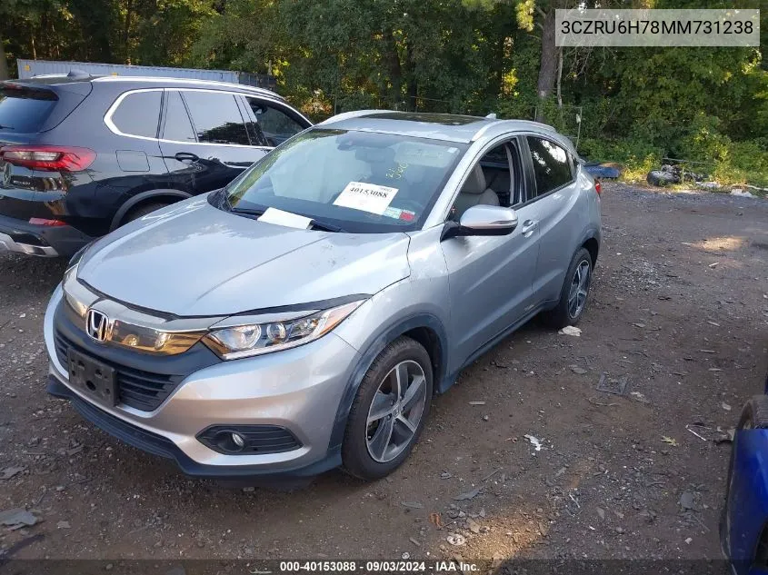 3CZRU6H78MM731238 2021 Honda Hr-V Awd Ex-L