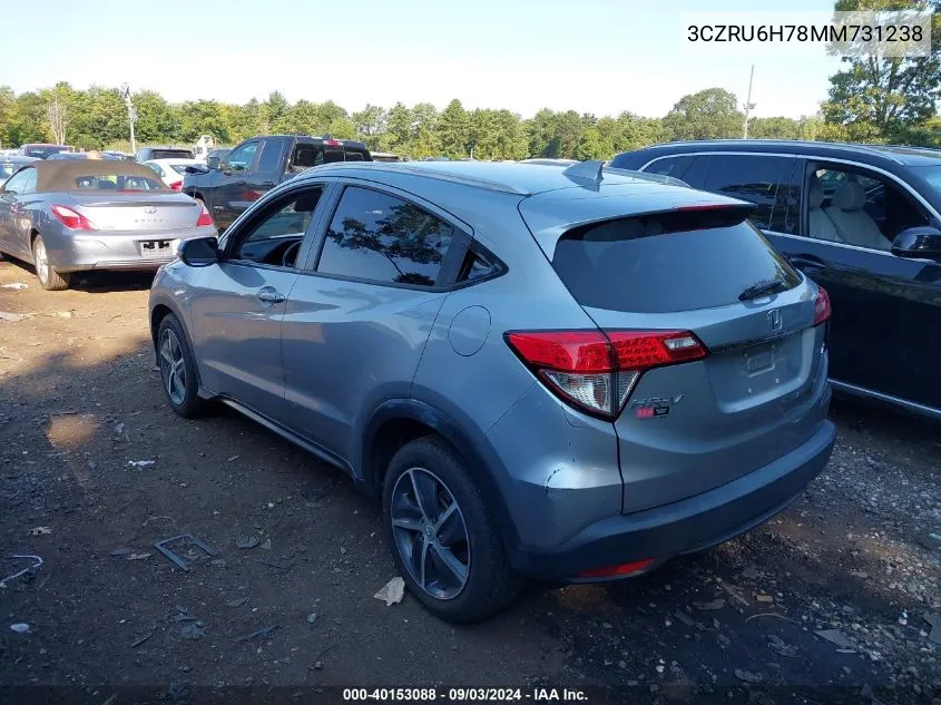 2021 Honda Hr-V Awd Ex-L VIN: 3CZRU6H78MM731238 Lot: 40153088