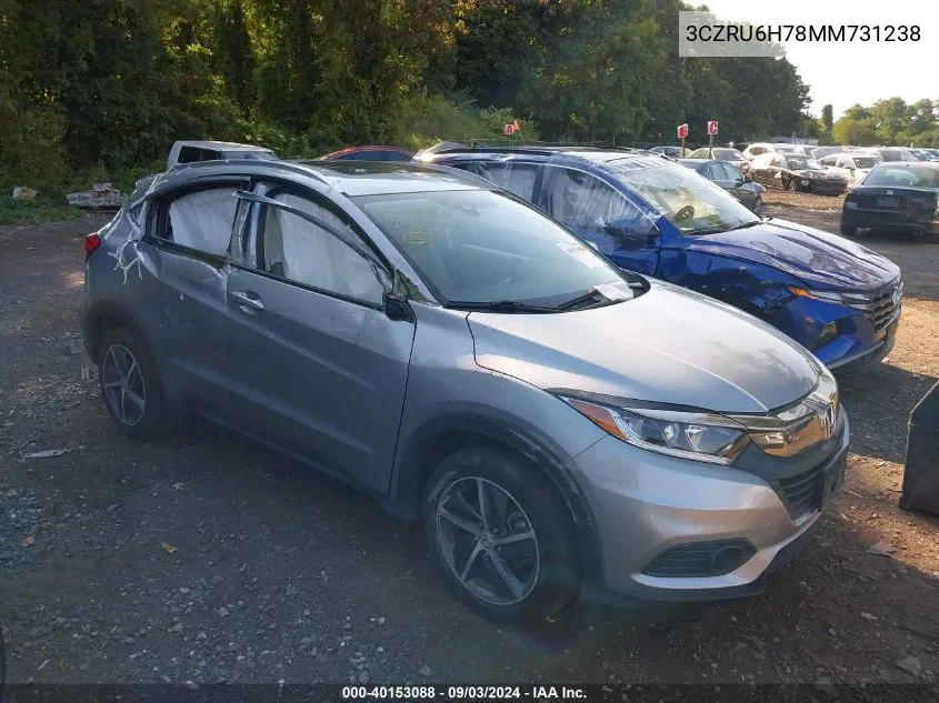 2021 Honda Hr-V Awd Ex-L VIN: 3CZRU6H78MM731238 Lot: 40153088