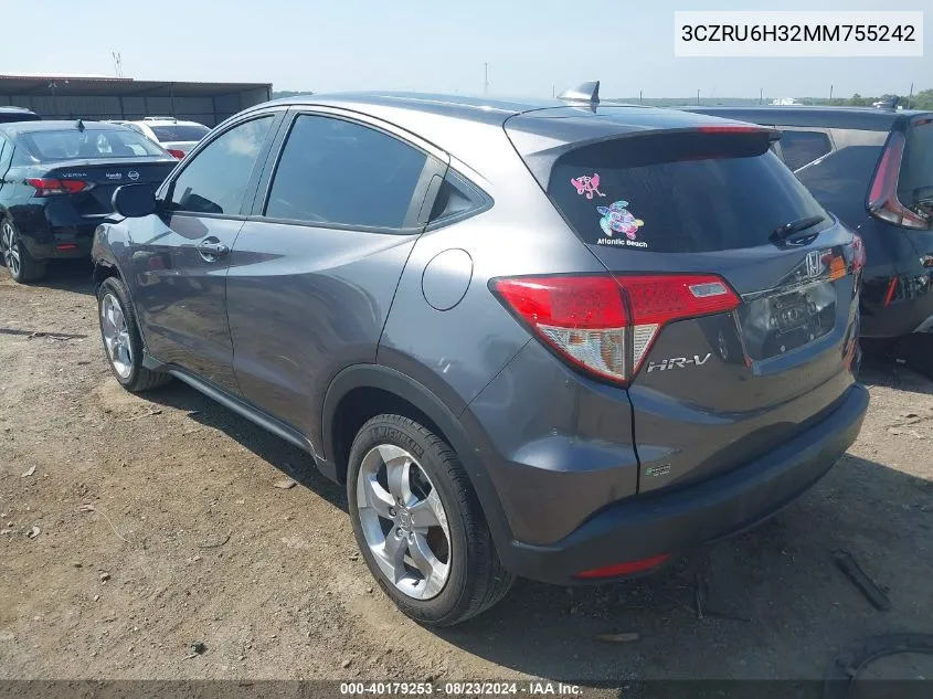 3CZRU6H32MM755242 2021 Honda Hr-V Awd Lx