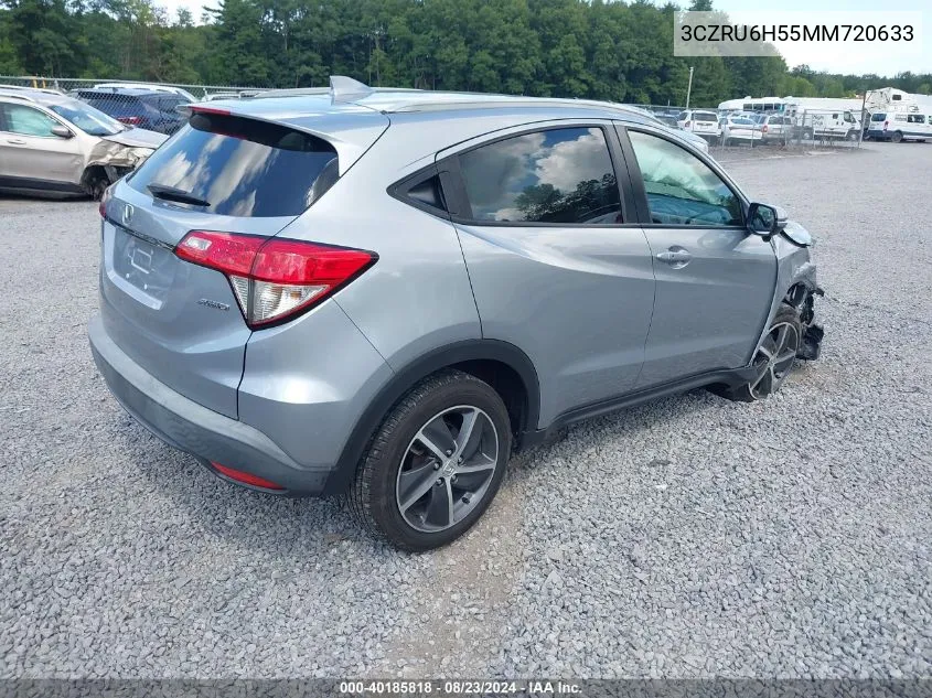 2021 Honda Hr-V Awd Ex VIN: 3CZRU6H55MM720633 Lot: 40185818