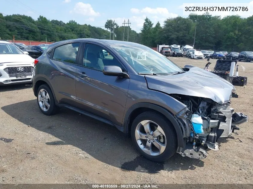 3CZRU6H37MM726786 2021 Honda Hr-V Awd Lx