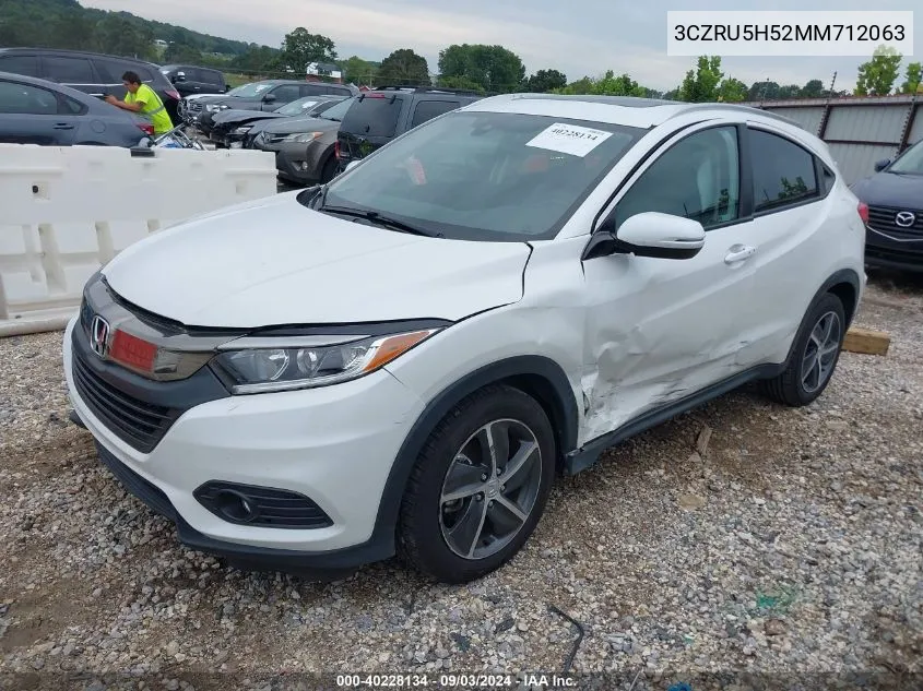 2021 Honda Hr-V 2Wd Ex VIN: 3CZRU5H52MM712063 Lot: 40228134