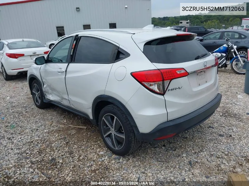 2021 Honda Hr-V 2Wd Ex VIN: 3CZRU5H52MM712063 Lot: 40228134