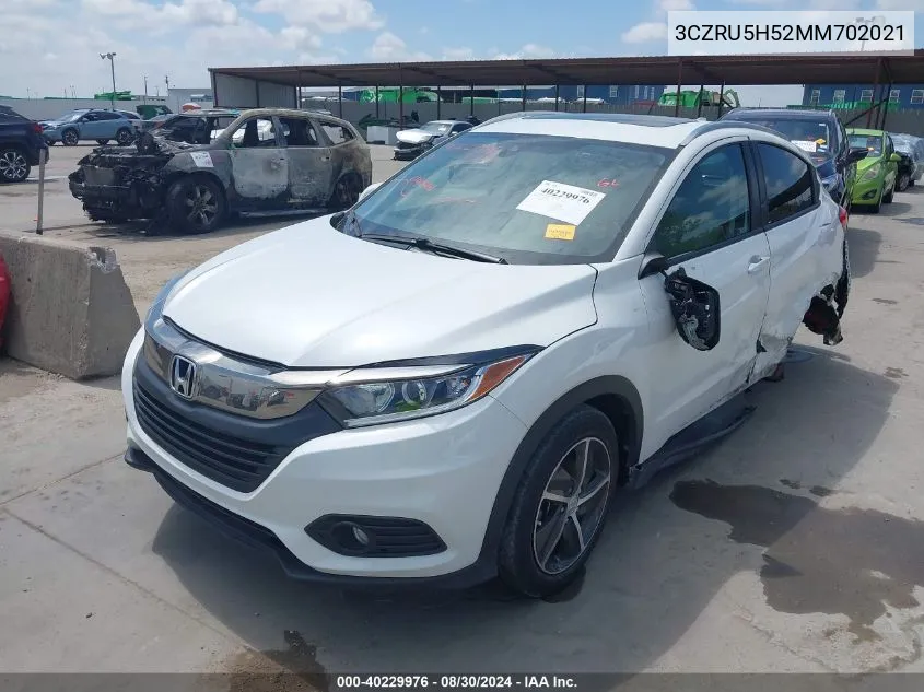 2021 Honda Hr-V 2Wd Ex VIN: 3CZRU5H52MM702021 Lot: 40229976