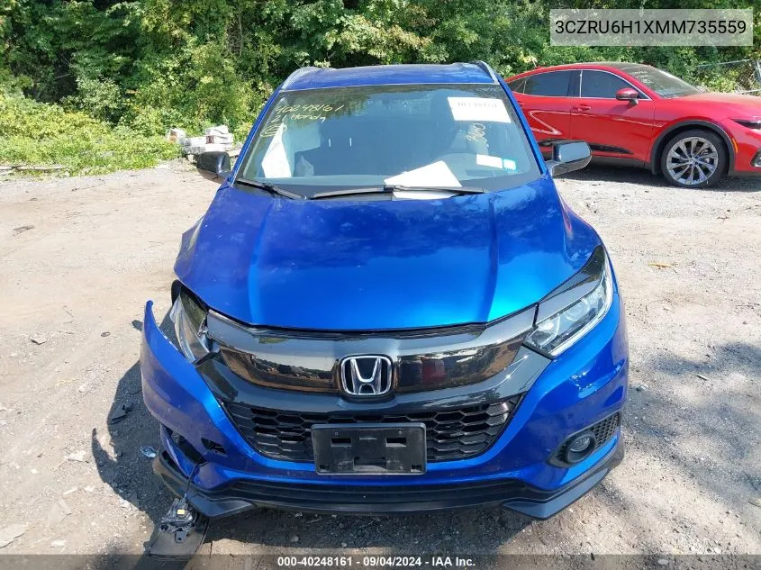 2021 Honda Hr-V Awd Sport VIN: 3CZRU6H1XMM735559 Lot: 40248161