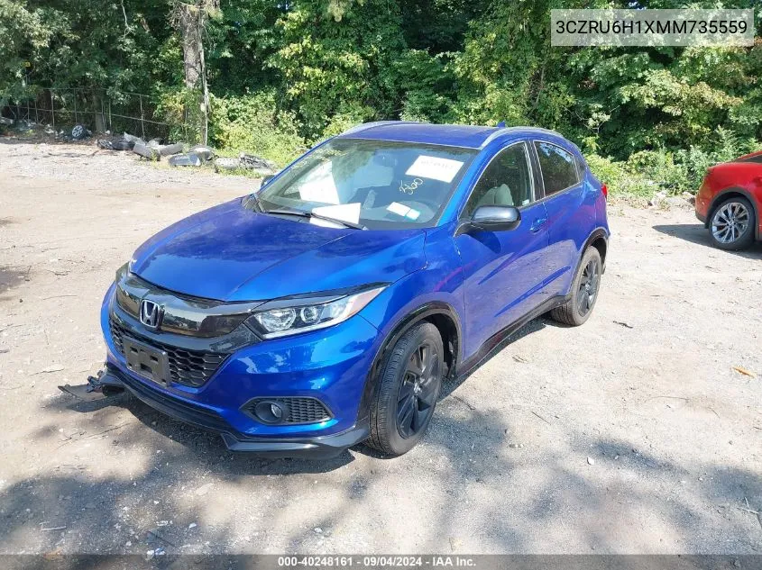 2021 Honda Hr-V Awd Sport VIN: 3CZRU6H1XMM735559 Lot: 40248161