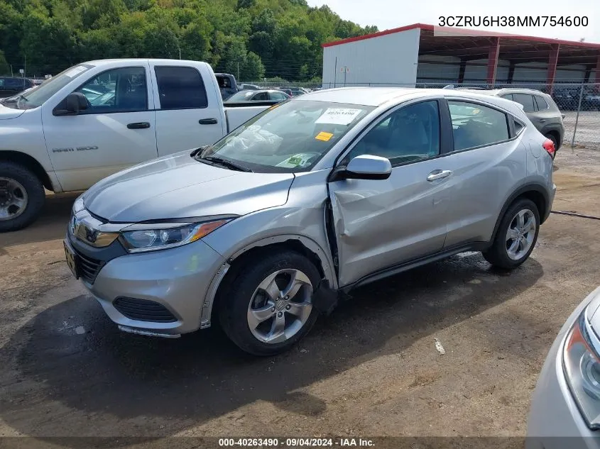 3CZRU6H38MM754600 2021 Honda Hr-V Awd Lx