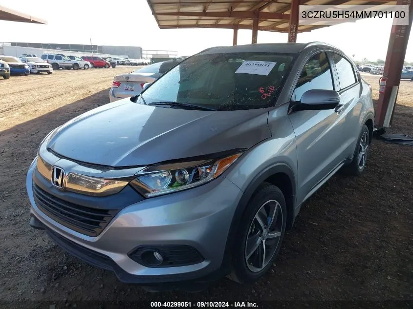 2021 Honda Hr-V Ex VIN: 3CZRU5H54MM701100 Lot: 40299051