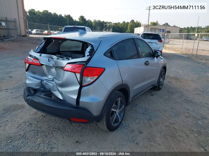 2021 Honda Hr-V Ex VIN: 3CZRU5H54MM711156 Lot: 40312883