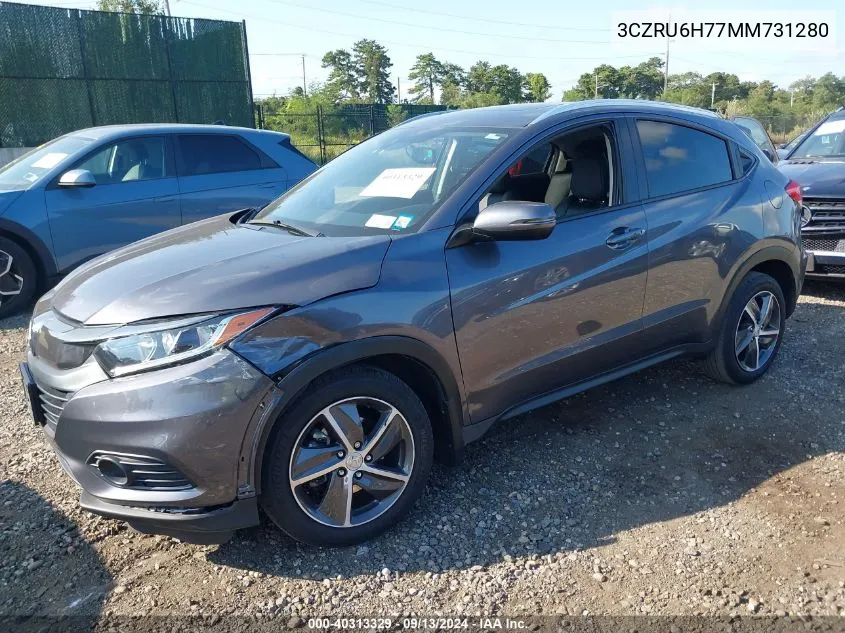 2021 Honda Hr-V Awd Ex-L VIN: 3CZRU6H77MM731280 Lot: 40313329