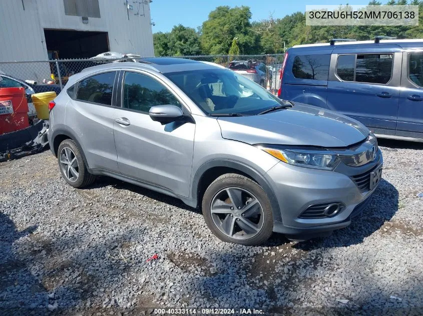 2021 Honda Hr-V Ex VIN: 3CZRU6H52MM706138 Lot: 40333114