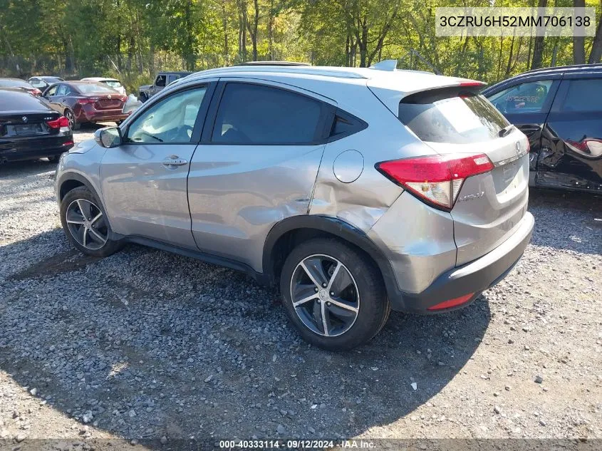 2021 Honda Hr-V Ex VIN: 3CZRU6H52MM706138 Lot: 40333114