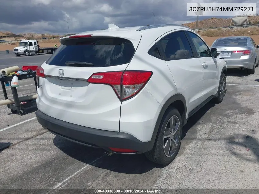 2021 Honda Hr-V 2Wd Ex-L VIN: 3CZRU5H74MM729271 Lot: 40338500