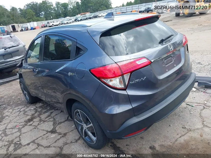 2021 Honda Hr-V Awd Ex VIN: 3CZRU6H54MM712720 Lot: 40345782