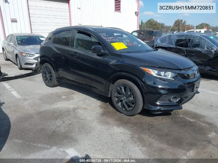 2021 Honda Hr-V 2Wd Sport VIN: 3CZRU5H15MM720851 Lot: 40350725