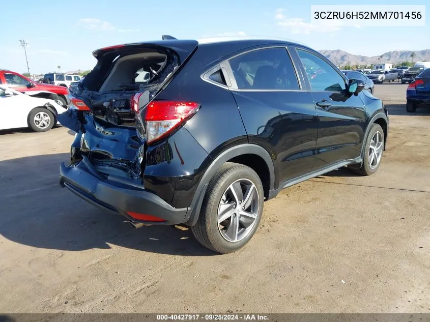 2021 Honda Hr-V Awd Ex VIN: 3CZRU6H52MM701456 Lot: 40427917