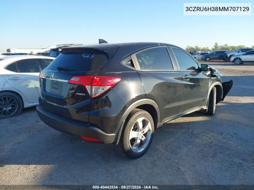 2021 Honda Hr-V Lx VIN: 3CZRU6H38MM707129 Lot: 40442534