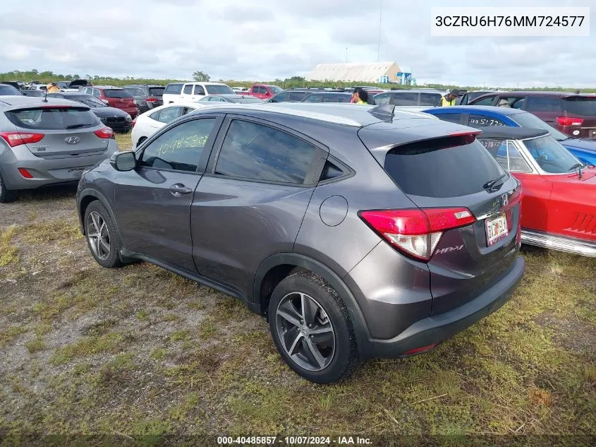 2021 Honda Hr-V Awd Ex-L VIN: 3CZRU6H76MM724577 Lot: 40485857