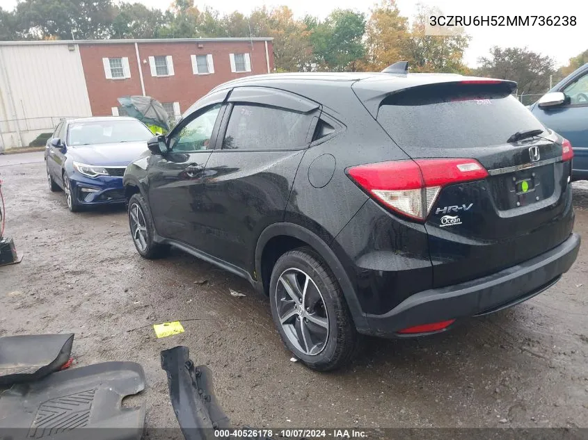 2021 Honda Hr-V Awd Ex VIN: 3CZRU6H52MM736238 Lot: 40526178