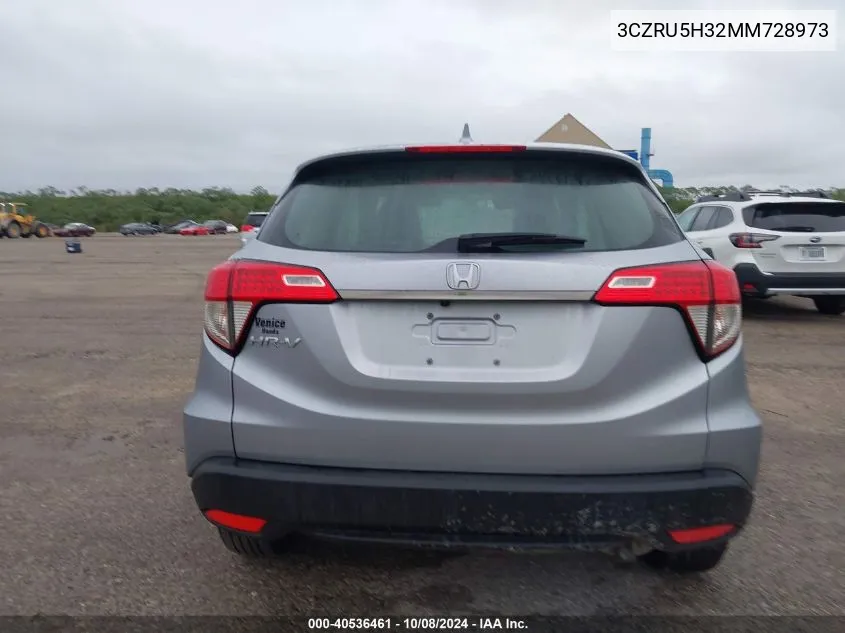 2021 Honda Hr-V 2Wd Lx VIN: 3CZRU5H32MM728973 Lot: 40536461