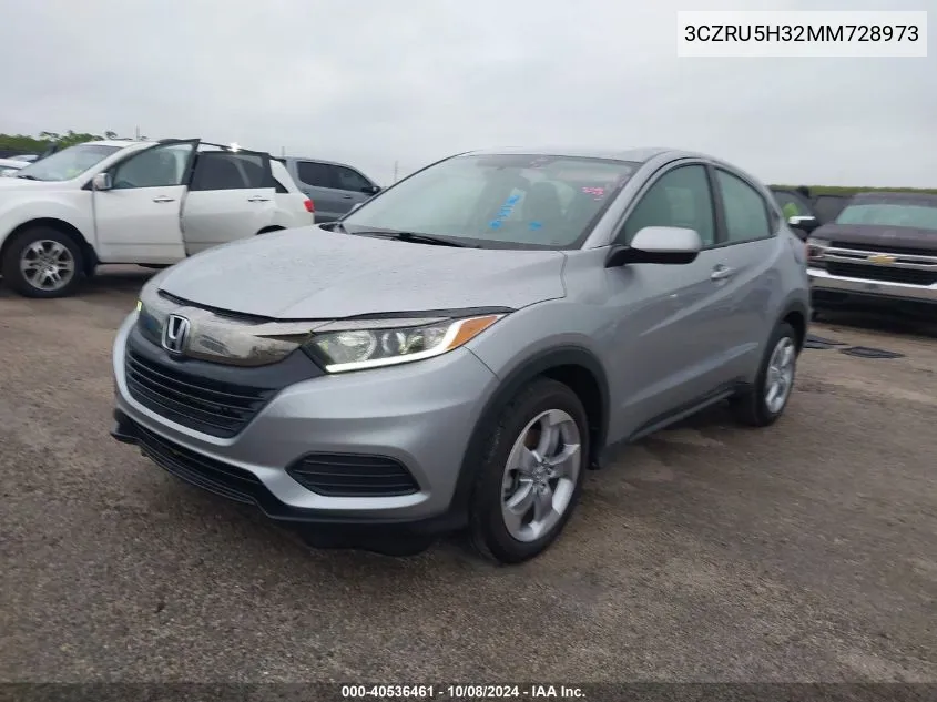 2021 Honda Hr-V 2Wd Lx VIN: 3CZRU5H32MM728973 Lot: 40536461