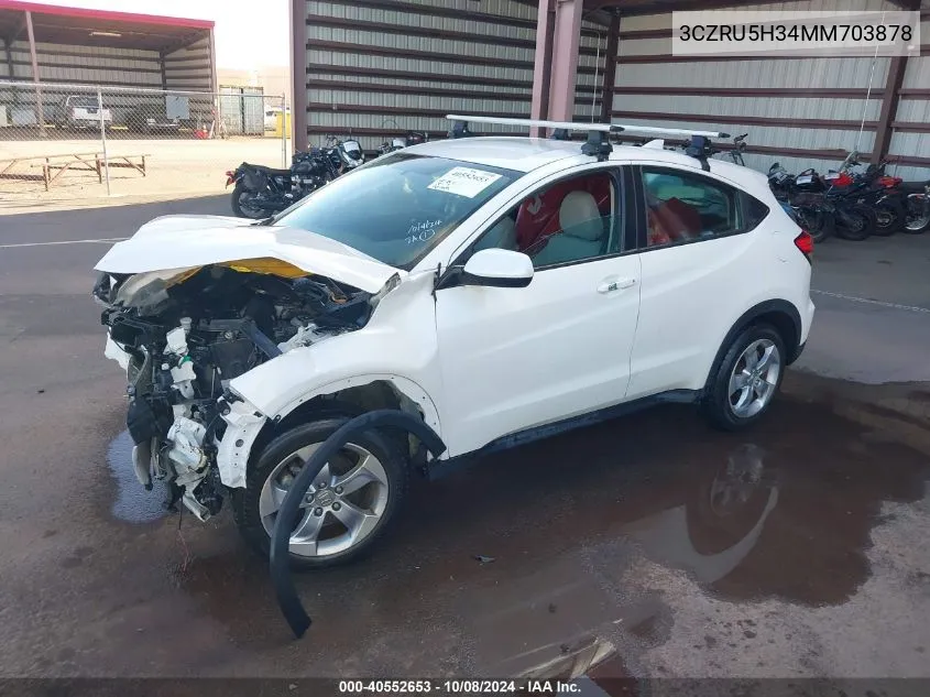 2021 Honda Hr-V 2Wd Lx VIN: 3CZRU5H34MM703878 Lot: 40552653