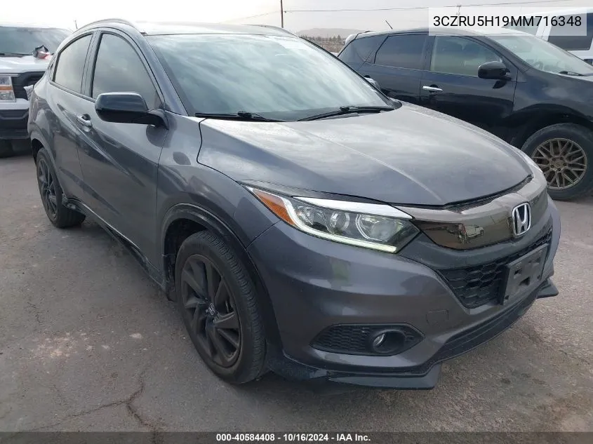 2021 Honda Hr-V 2Wd Sport VIN: 3CZRU5H19MM716348 Lot: 40584408