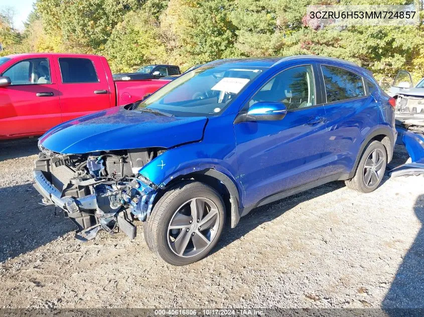 3CZRU6H53MM724857 2021 Honda Hr-V Awd Ex