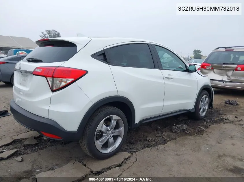 2021 Honda Hr-V 2Wd Lx VIN: 3CZRU5H30MM732018 Lot: 40618901