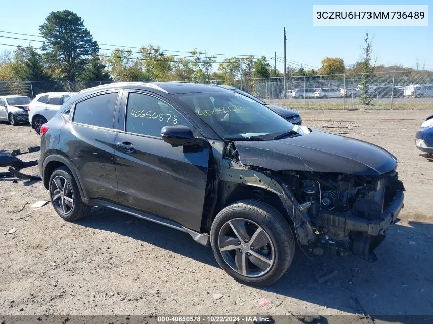 2021 Honda Hr-V Awd Ex-L VIN: 3CZRU6H73MM736489 Lot: 40650578