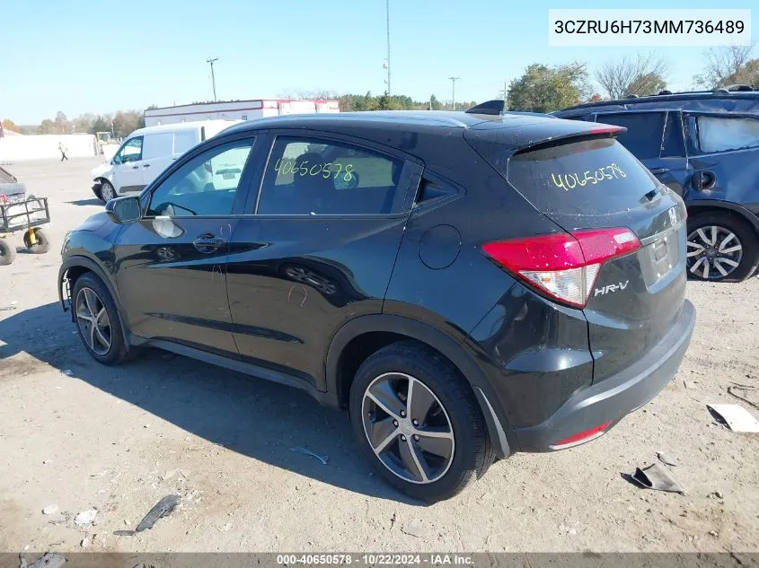 2021 Honda Hr-V Awd Ex-L VIN: 3CZRU6H73MM736489 Lot: 40650578