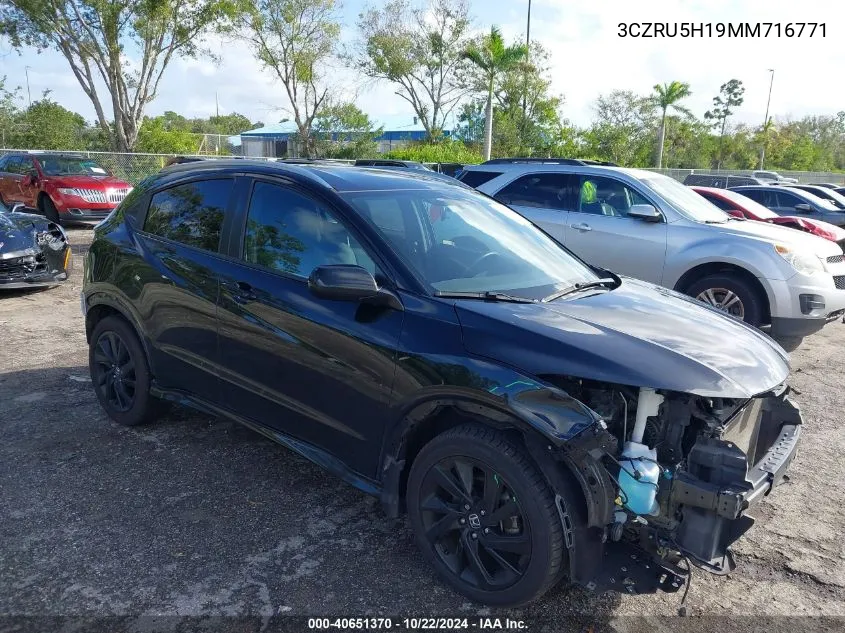 2021 Honda Hr-V 2Wd Sport VIN: 3CZRU5H19MM716771 Lot: 40651370