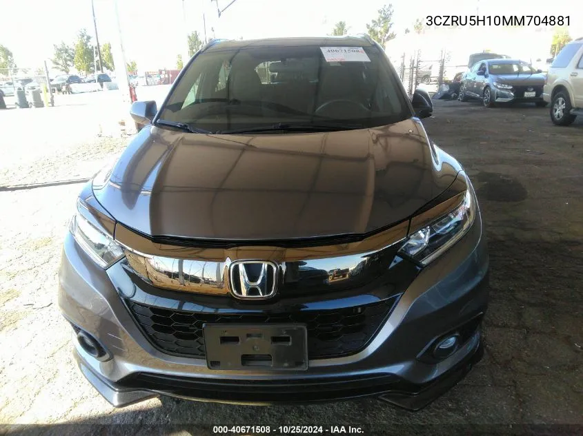 2021 Honda Hr-V 2Wd Sport VIN: 3CZRU5H10MM704881 Lot: 40671508