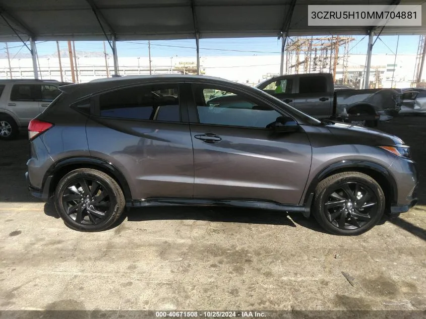 2021 Honda Hr-V 2Wd Sport VIN: 3CZRU5H10MM704881 Lot: 40671508