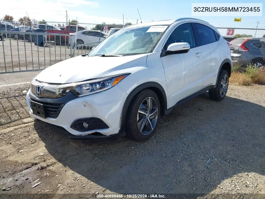 2021 Honda Hr-V 2Wd Ex VIN: 3CZRU5H58MM723455 Lot: 40699486