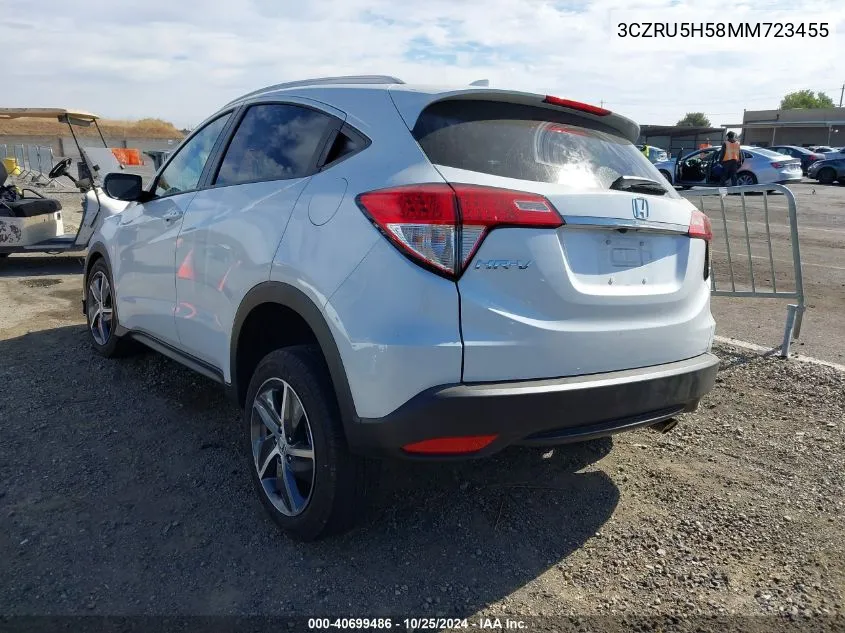 2021 Honda Hr-V 2Wd Ex VIN: 3CZRU5H58MM723455 Lot: 40699486