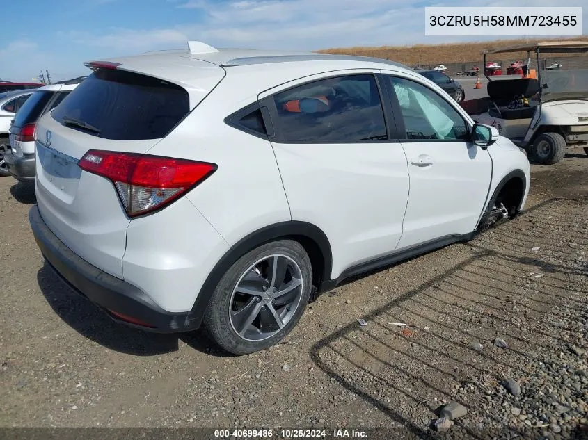 2021 Honda Hr-V 2Wd Ex VIN: 3CZRU5H58MM723455 Lot: 40699486