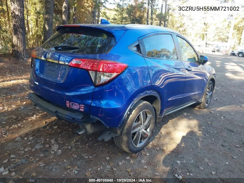 2021 Honda Hr-V 2Wd Ex VIN: 3CZRU5H55MM721002 Lot: 40705848