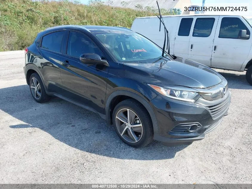 2021 Honda Hr-V 2Wd Ex-L VIN: 3CZRU5H76MM724475 Lot: 40712508