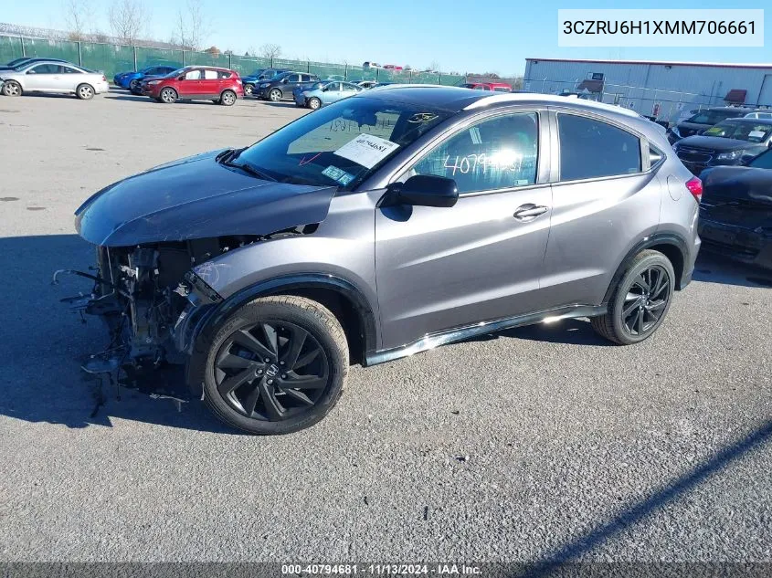 2021 Honda Hr-V Awd Sport VIN: 3CZRU6H1XMM706661 Lot: 40794681