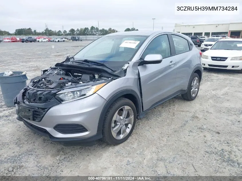 2021 Honda Hr-V 2Wd Lx VIN: 3CZRU5H39MM734284 Lot: 40796181