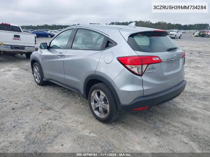 2021 Honda Hr-V 2Wd Lx VIN: 3CZRU5H39MM734284 Lot: 40796181