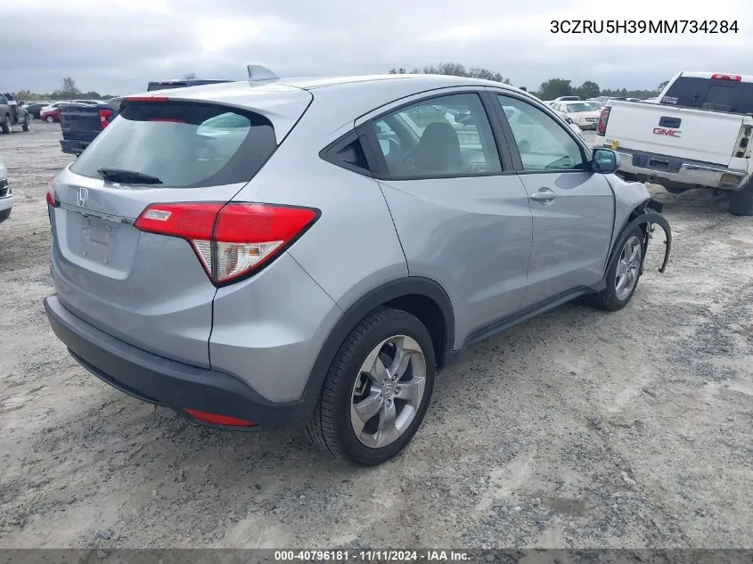 2021 Honda Hr-V 2Wd Lx VIN: 3CZRU5H39MM734284 Lot: 40796181