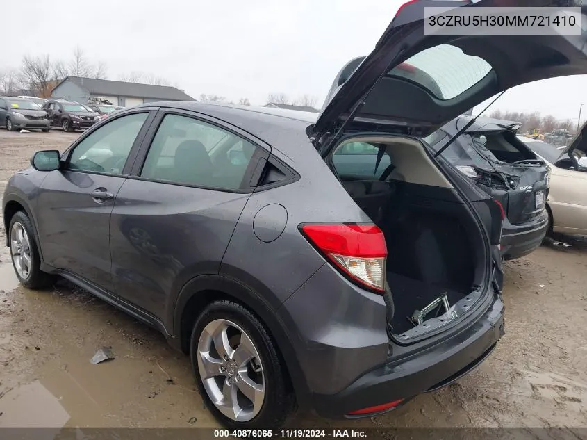 2021 Honda Hr-V 2Wd Lx VIN: 3CZRU5H30MM721410 Lot: 40876065