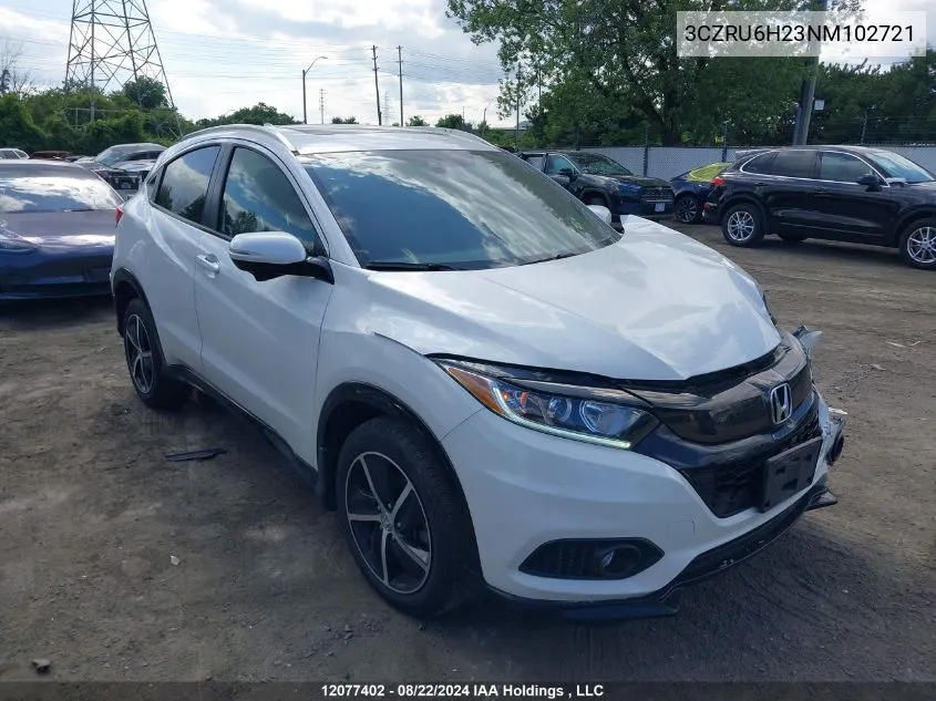 2022 Honda Hr-V Sport VIN: 3CZRU6H23NM102721 Lot: 12077402