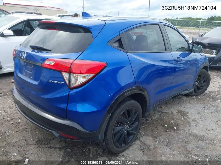 3CZRU5H18NM724104 2022 Honda Hr-V 2Wd Sport