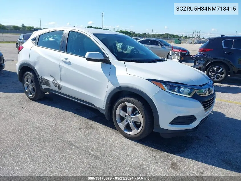 3CZRU5H34NM718415 2022 Honda Hr-V 2Wd Lx