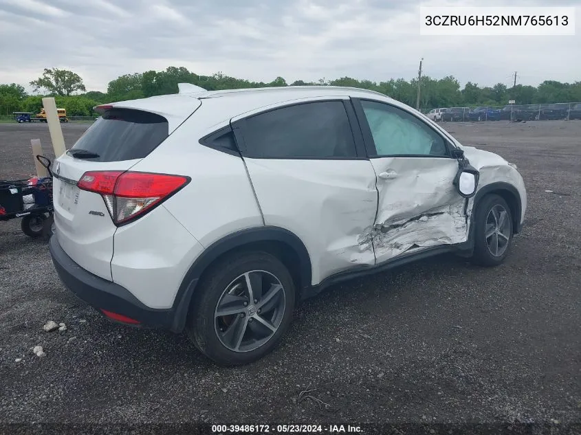 2022 Honda Hr-V Awd Ex VIN: 3CZRU6H52NM765613 Lot: 39486172