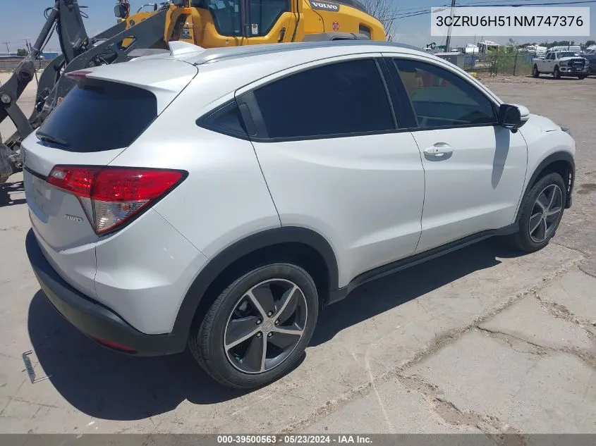 3CZRU6H51NM747376 2022 Honda Hr-V Awd Ex